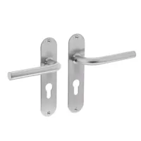 Intersteel Deurkruk Recht op Schild Ovaal PC55 RVS