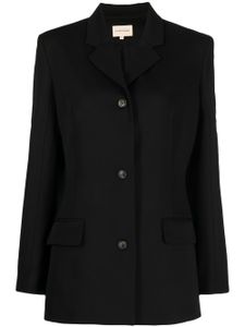 Loulou Studio blazer en laine vierge à simple boutonnage - Noir