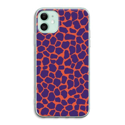 Purple Giraffe: iPhone 11 Transparant Hoesje