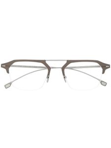 BOSS lunettes de vue à monture géométrique - Argent