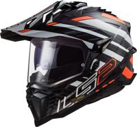 LS2 endurohelm "mx701 explorer carbon edge" helmet mx701 exp.car. edge m bl./white/or
