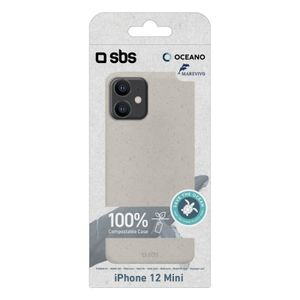 SBS Eco Cover 100% compostable iPhone 12 Mini wit - TEOCNCOVIP12W