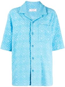 Marine Serre chemise Regenerated Sponge - Bleu