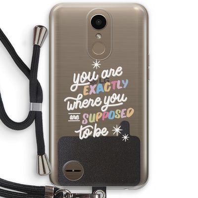 Right Place: LG K10 (2017) Transparant Hoesje met koord