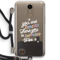 Right Place: LG K10 (2017) Transparant Hoesje met koord