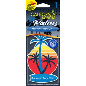 California Scents Palm Tree Luchtverfrisser Newport New Car 1 stuk CDPALMCAR