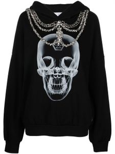 Philipp Plein hoodie X-Ray à ornements en cristal - Noir