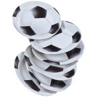 Bordjes voetbal thema - 16x stuks - 23 cm - papier - feestbordjes