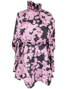 Natasha Zinko robe-chemise à fleurs - Noir