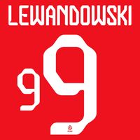 Lewandowski 9 (Officiële Polen Away Bedrukking 2022-2023) - thumbnail