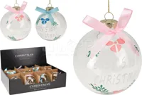 Kerstbal Baby's 1st Christmas Ø8cm Assorti 1st