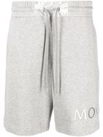 Moncler short de sport à logo brodé - Gris - thumbnail