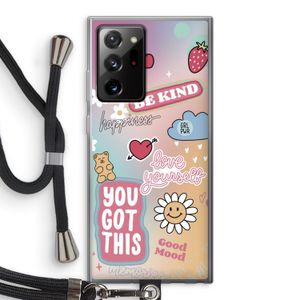 Positivity: Samsung Galaxy Note 20 Ultra / Note 20 Ultra 5G Transparant Hoesje met koord