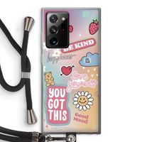 Positivity: Samsung Galaxy Note 20 Ultra / Note 20 Ultra 5G Transparant Hoesje met koord