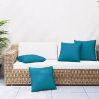 Bankkussens 4 stuks Blauw 40x40 cm Stof
