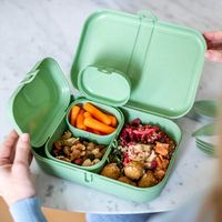 Koziol Bio-Circulair - Pascal Ready Lunchbox- en Bestekset - Gerecycled Zonnebloemolie - Groen - thumbnail