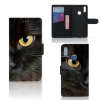 Huawei Y7 (2019) Telefoonhoesje met Pasjes Zwarte Kat - thumbnail