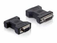 DeLOCK 65017 tussenstuk voor kabels DVI-I VGA 15-pin M Zwart - thumbnail