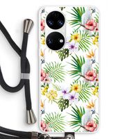 Gele kuif: Huawei P50 Transparant Hoesje met koord