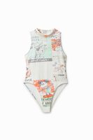 Body met illustraties van ansichtkaarten - WHITE - M Body met illustraties van ansichtkaarten - WHITE - M