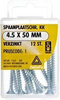 Spaanpl.schr. 4.5x50mm 12st - Deltafix