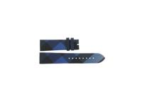 Horlogeband Burberry BU1790 Leder/Kunststof Blauw 20mm