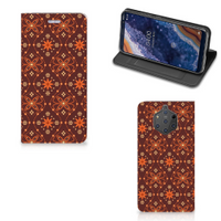 Nokia 9 PureView Hoesje met Magneet Batik Brown