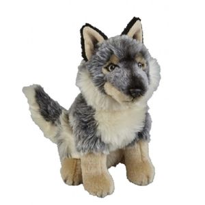 Knuffel wolf grijs 28 cm knuffels kopen