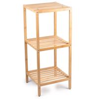 Badkamerrek - 3-laags - bamboe - 33 x 32 x 77 cm - opbergkast voor handdoeken / toiletspullen