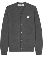 Comme Des Garçons Play cardigan en laine à patch cœur - Gris - thumbnail