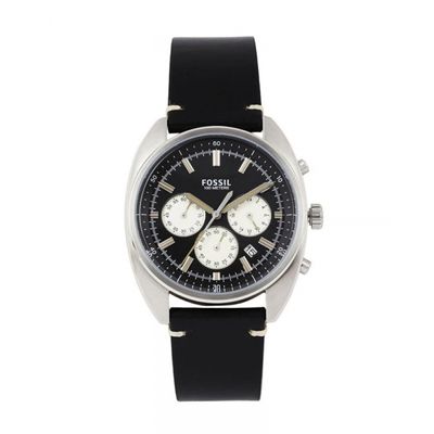 Horlogeband Fossil CH3043 Leder Zwart 22mm
