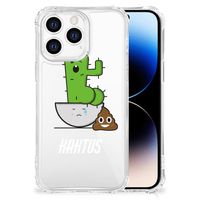 iPhone 14 Pro Stevig Bumper Hoesje Cactus Poo - thumbnail