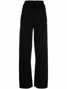 Alberta Ferretti pantalon en maille à coupe droite - Noir
