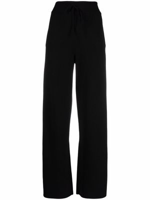 Alberta Ferretti pantalon en maille à coupe droite - Noir