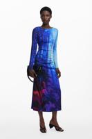 Asymmetrische landschap jurk - RED - S