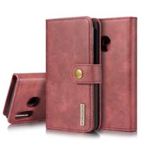 Dg. MING Crazy Horse textuur Flip afneembare magnetische lederen draagtas met houder & kaartsleuven & portemonnee voor Galaxy A40 (rood)