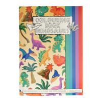 LG-Imports Kleurboek met stickervel dinosaurus