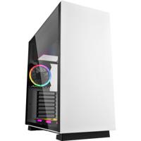 Sharkoon pure steel rgb midi tower behuizing (wit | 2x usb-a | rgb | tempered glass)
