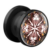 Tunnel met Afrikaans design Acryl Tunnels & Plugs - thumbnail