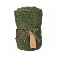 JENS Living Teddy Plaid - Fleecedeken - Groen