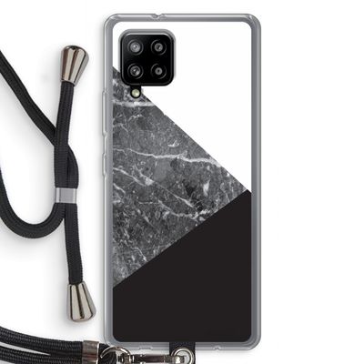 Combinatie marmer: Samsung Galaxy A42 5G Transparant Hoesje met koord