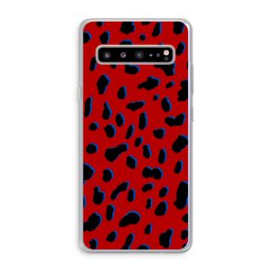 Red Leopard: Samsung Galaxy S10 5G Transparant Hoesje