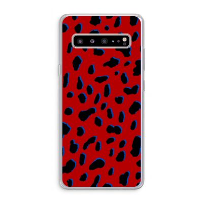 Red Leopard: Samsung Galaxy S10 5G Transparant Hoesje
