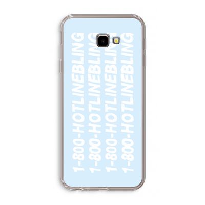 Hotline bling blue: Samsung Galaxy J4 Plus Transparant Hoesje