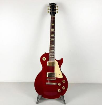 Andy Tielman Podium Gebruikte 1992 Gibson Les Paul Standard Wijn Rode Gitaar Incl. Koffer & Foto