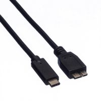 ROLINE 11.02.9006 USB-kabel 1 m USB 3.2 Gen 1 (3.1 Gen 1) USB C Micro-USB B Zwart - thumbnail