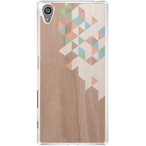 Sony Xperia Z5 hoesje - Geo blocks on wood