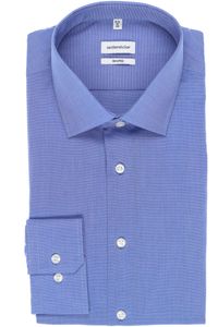 Seidensticker Tailored Overhemd middenblauw, Effen