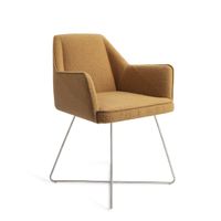 Jesper Home Eetkamerstoel 'Tome' Cross Steel, kleur Masai Giraffe