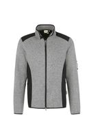 Hakro 836 Knitted fleece jacket Dawson - Mottled Grey - XL